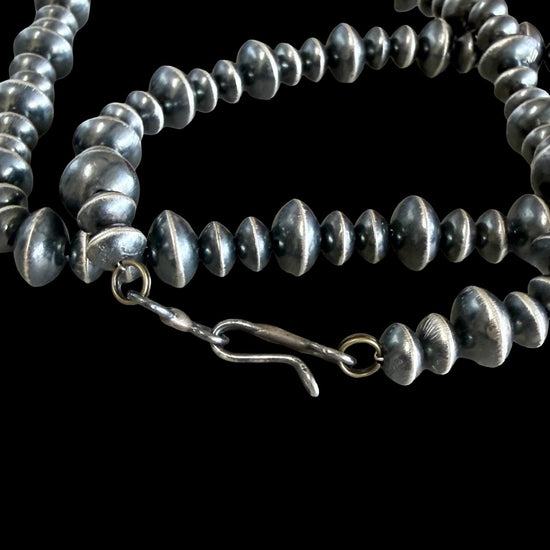 Sterling Silver Handcrafted navajo pearls handcrafted by Native American artist LaVina Dawes