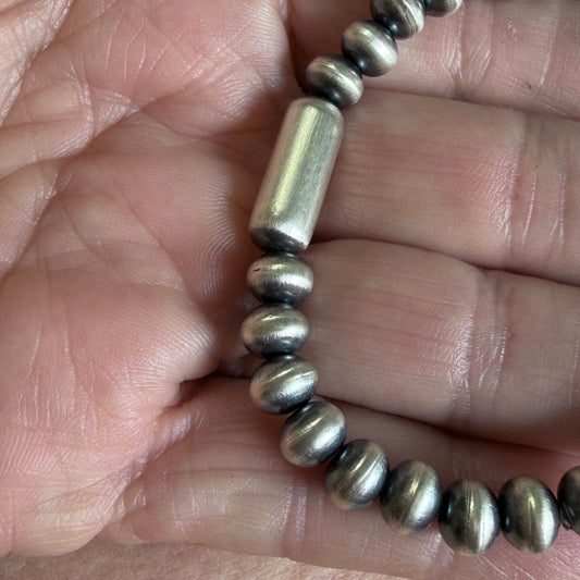 Sterling Silver Handcrafted navajo pearl bracelets handcrafted by Native American artist LaVina Dawes