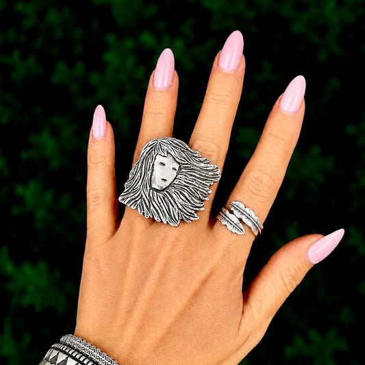 Sterling Silver ring handcrafted by Native American artist Ryan Chee