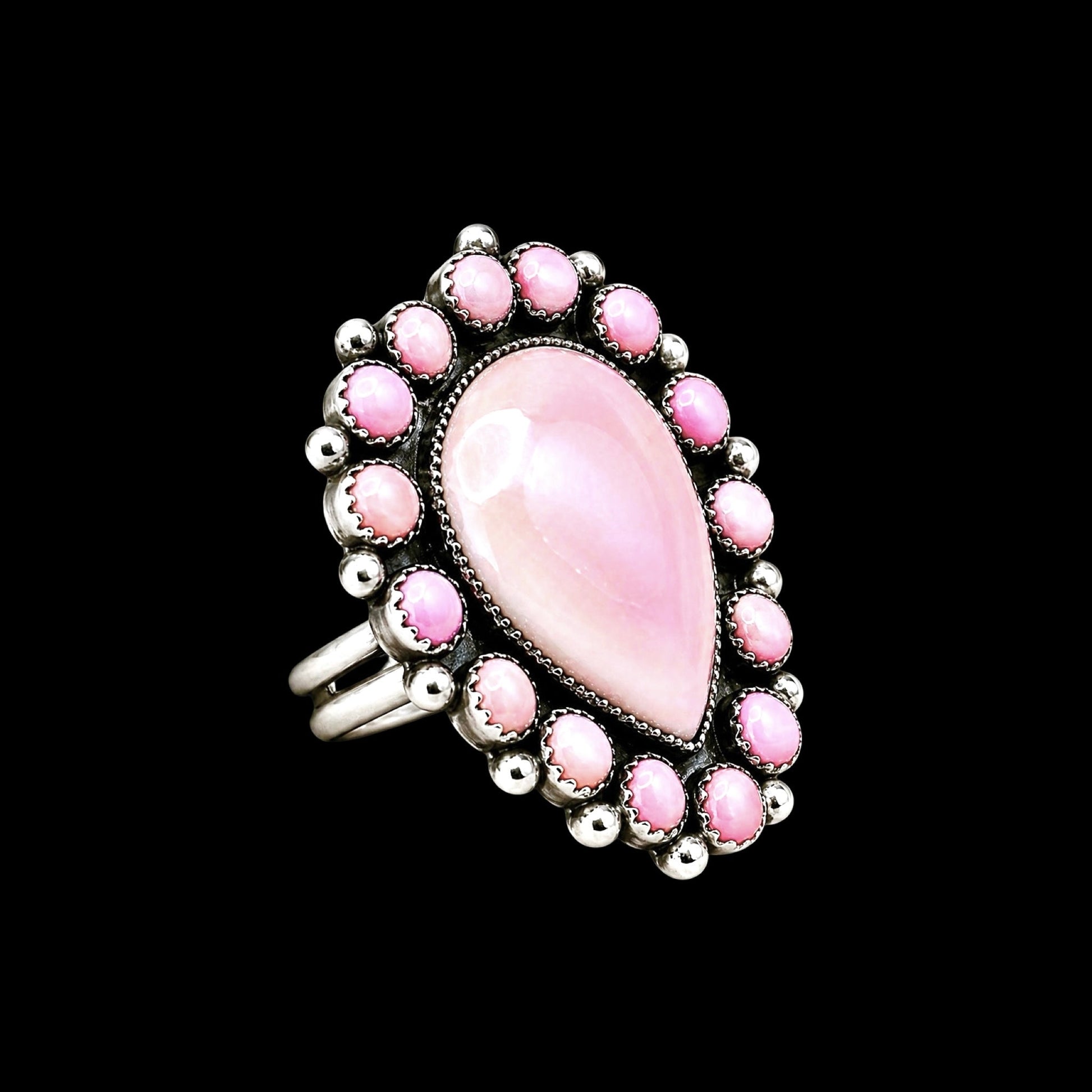 Conch ring handcrafted by Native American artist Lenora Garcia