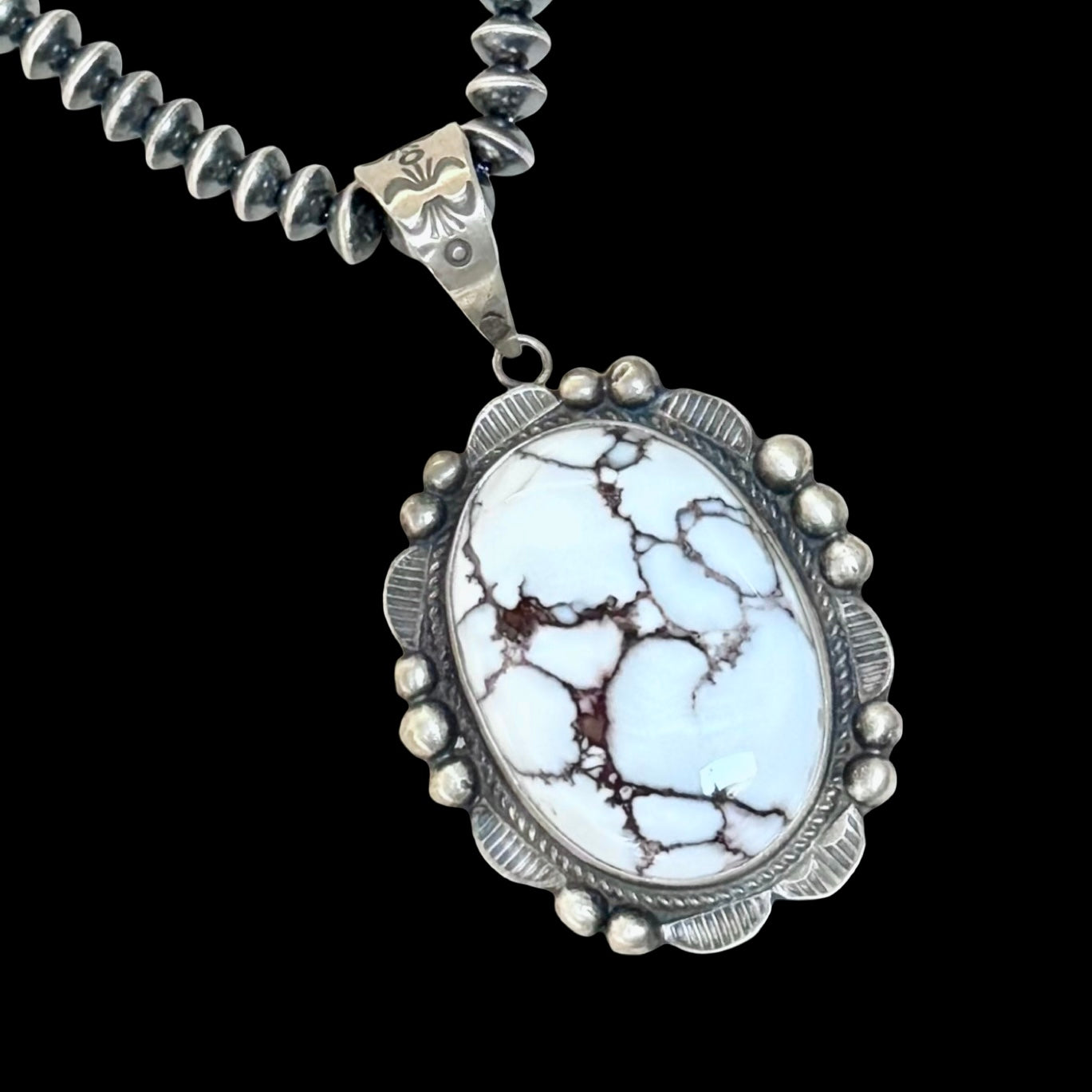 Wild Horse Jasper pendant handcrafted by Native American artist Donovan Nez