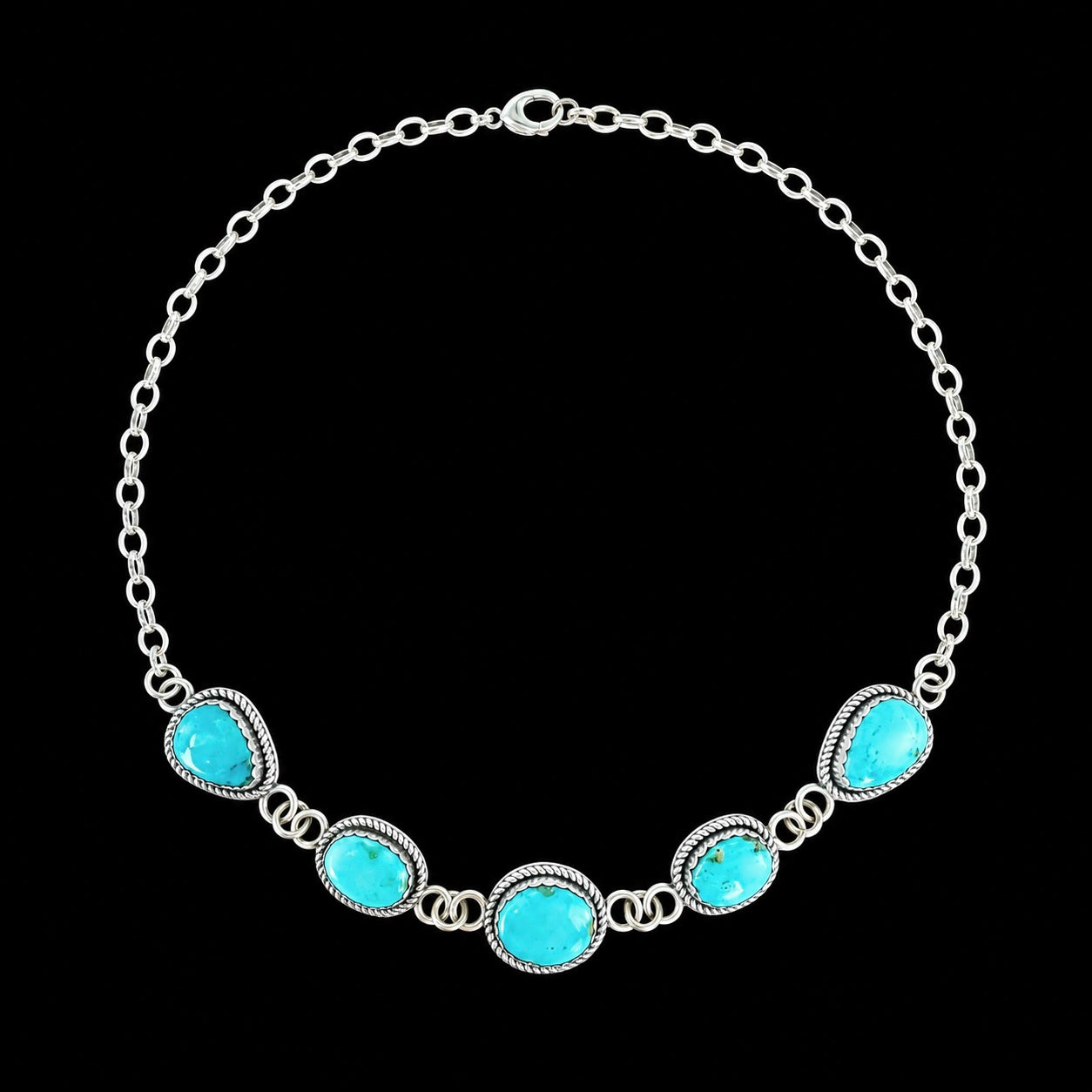 Sonoran Gold Turquoise choker handcrafted by Native American artist Virdelle Begay