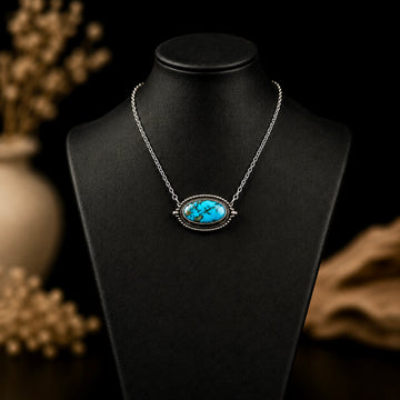 Sonoran Gold Turquoise necklace handcrafted by Native American artist Antoinette Martinez