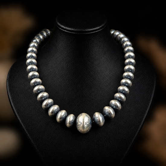 Handcrafted navajo pearls handcrafted by Native American artist Bryannen Halwood