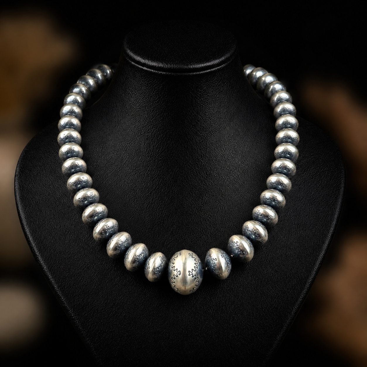 Handcrafted navajo pearls handcrafted by Native American artist Bryannen Halwood