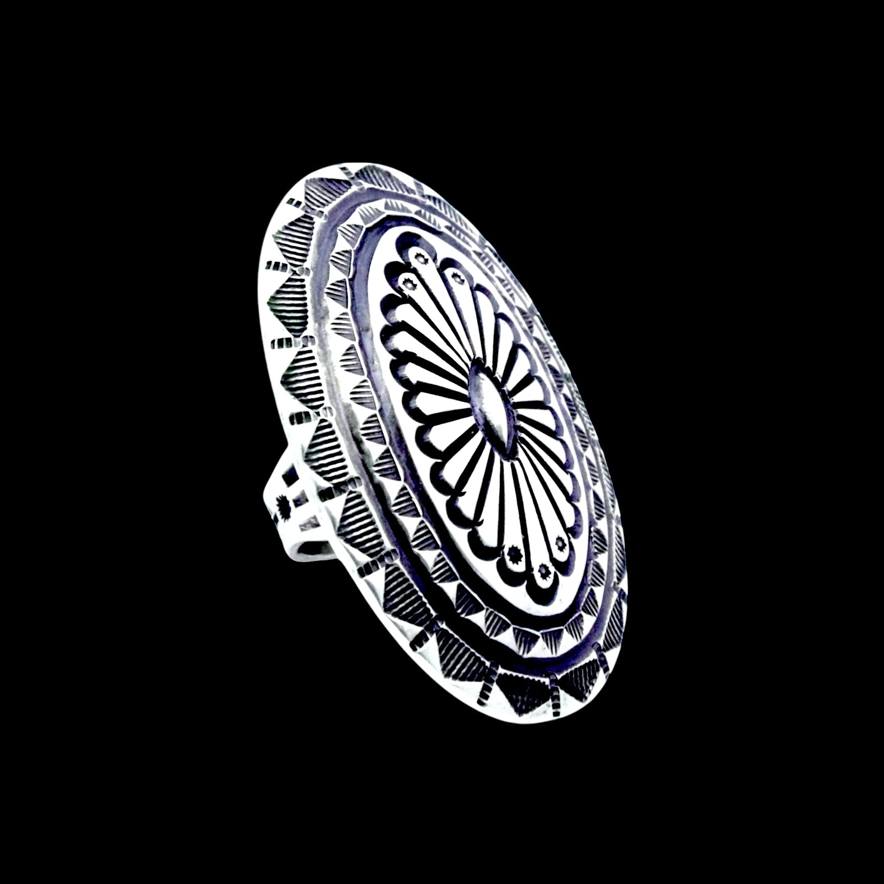 Sterling Silver ring handcrafted by Native American artist Calvin Martinez