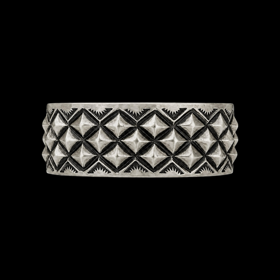 Sterling Silver cuff handcrafted by Native American artist Calvin Martinez