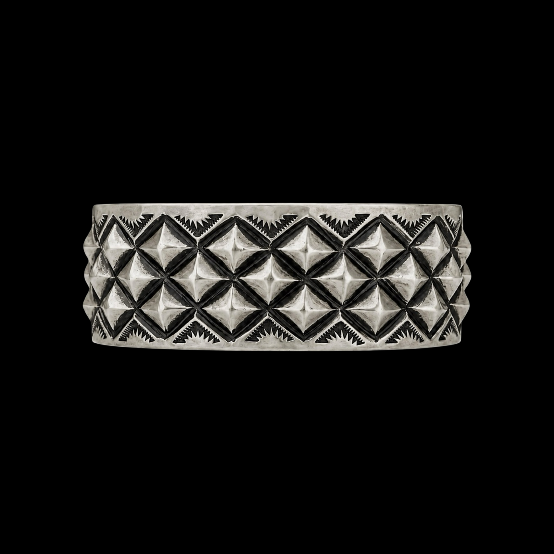 Sterling Silver cuff handcrafted by Native American artist Calvin Martinez
