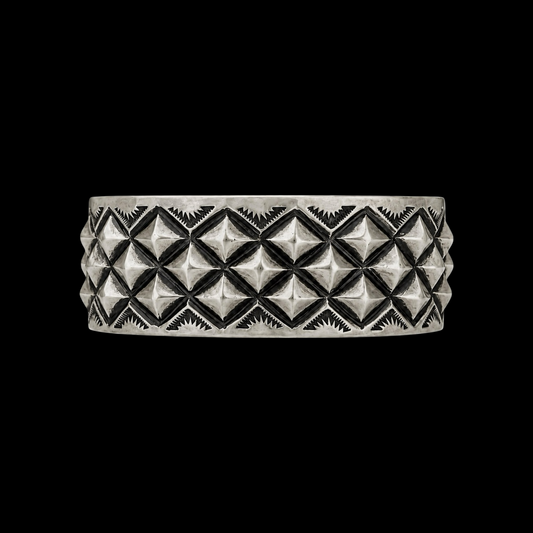 Sterling Silver cuff handcrafted by Native American artist Calvin Martinez