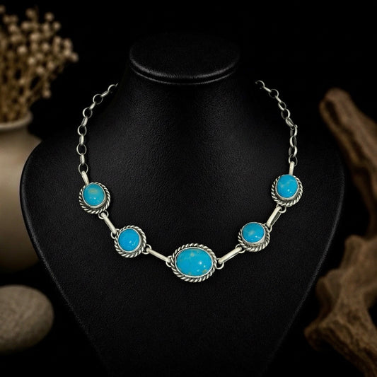 The Paisley Choker - Kingman Turquoise by Augustine Largo
