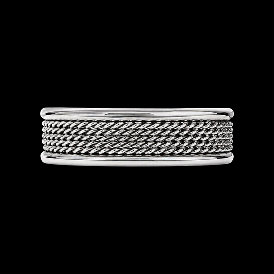 Sterling Silver Stacker cuff handcrafted by Native American artist Leander Tahe