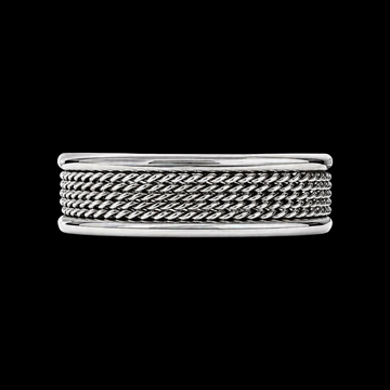 Sterling Silver Stacker cuff handcrafted by Native American artist Leander Tahe