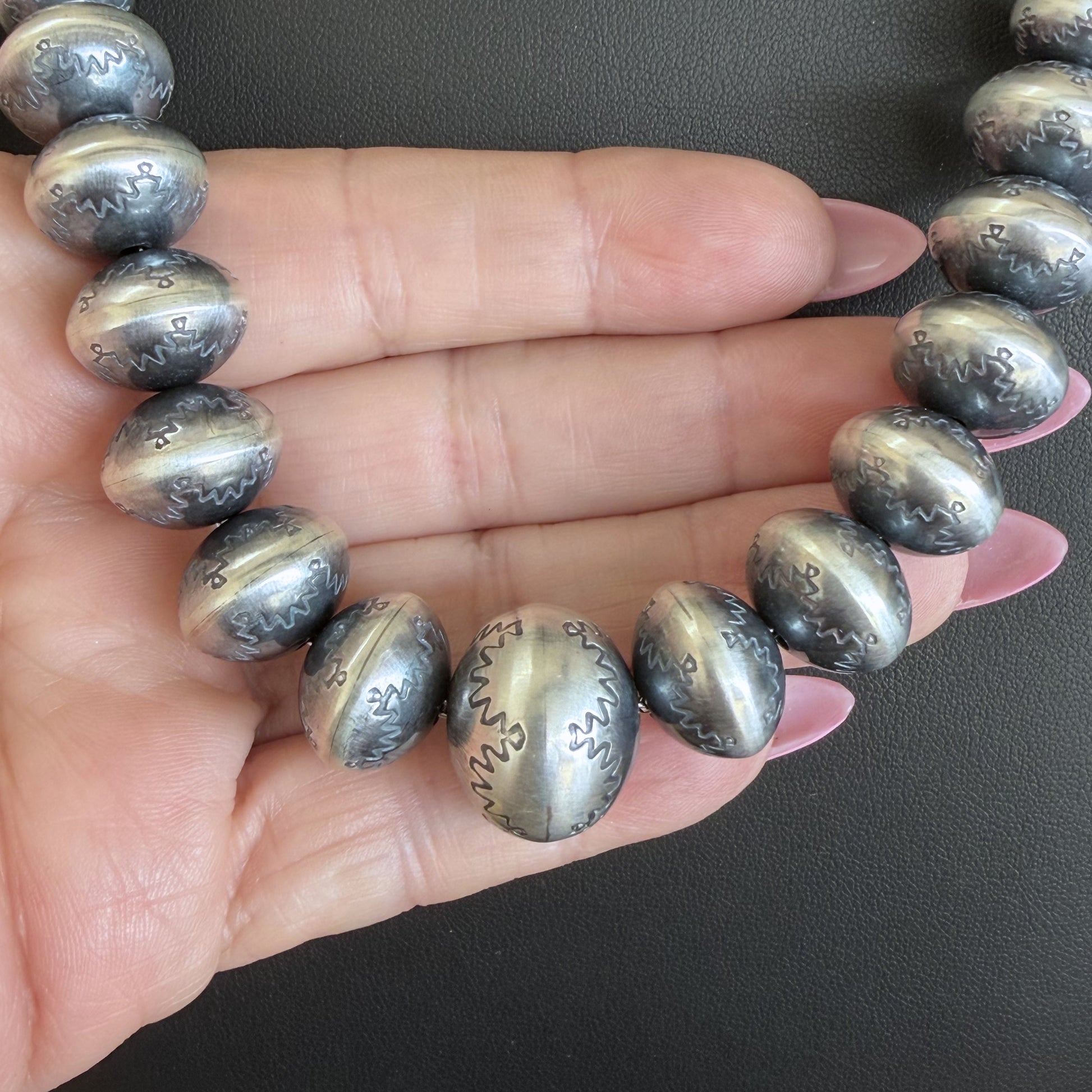 Handcrafted navajo pearls handcrafted by Native American artist Bryannen Halwood
