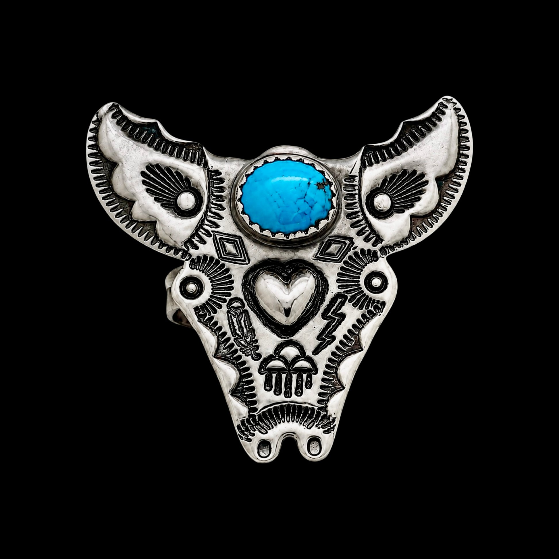 Kingman (Adjustable) ring handcrafted by Native American artist Tim Yazzie