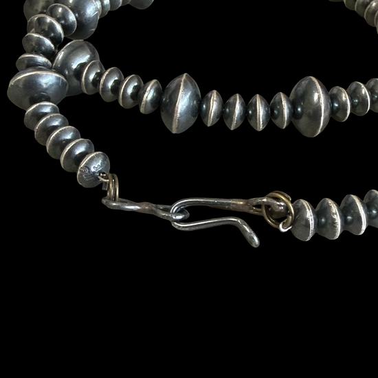 Sterling Silver Handcrafted navajo pearls handcrafted by Native American artist LaVina Dawes