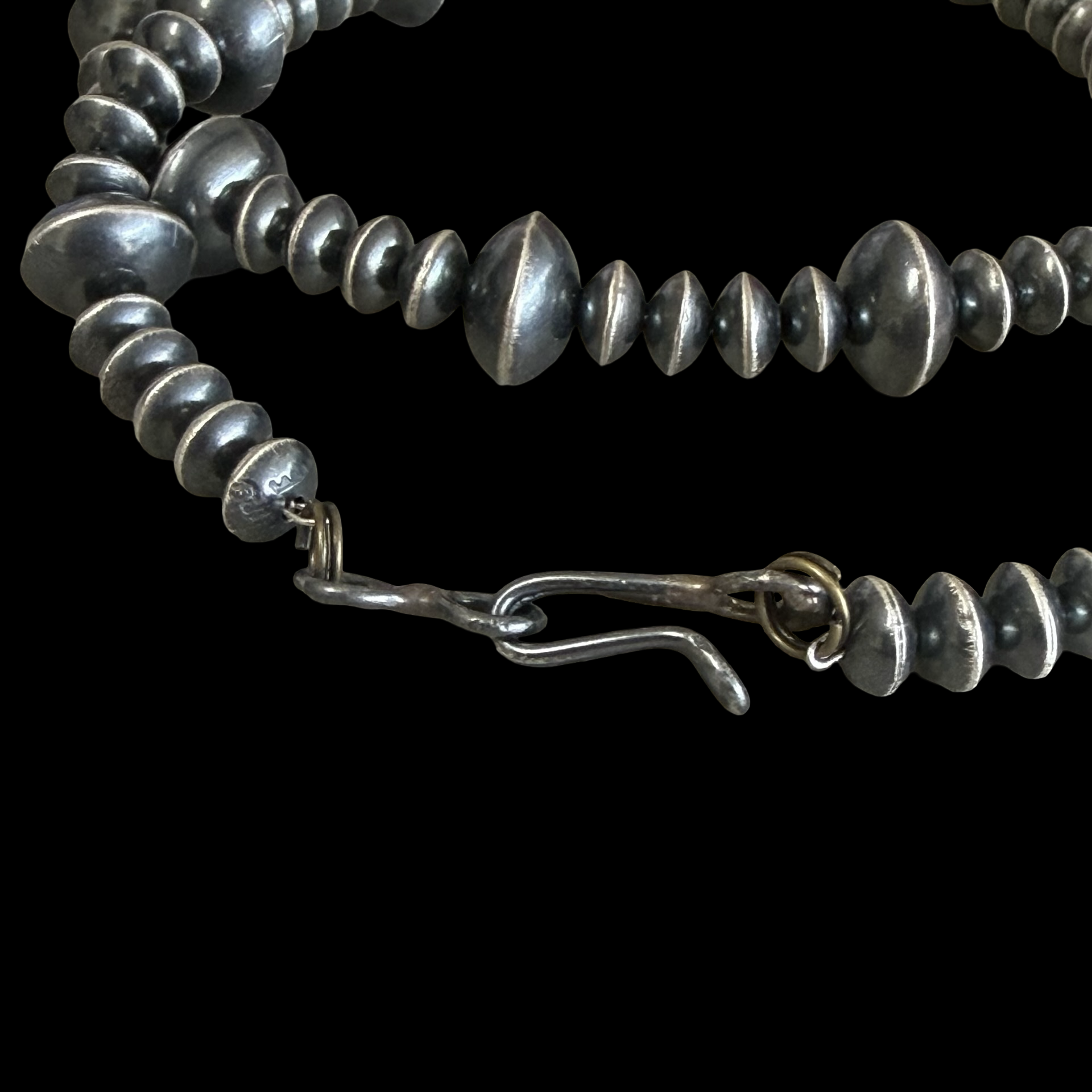 Sterling Silver Handcrafted navajo pearls handcrafted by Native American artist LaVina Dawes