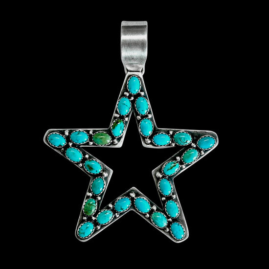 Sonoran Gold Turquoise pendant handcrafted by Native American artist Veronica Lee
