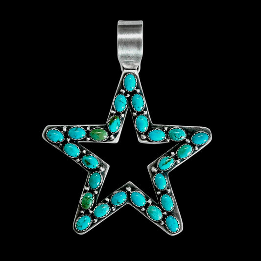 Sonoran Gold Turquoise pendant handcrafted by Native American artist Veronica Lee