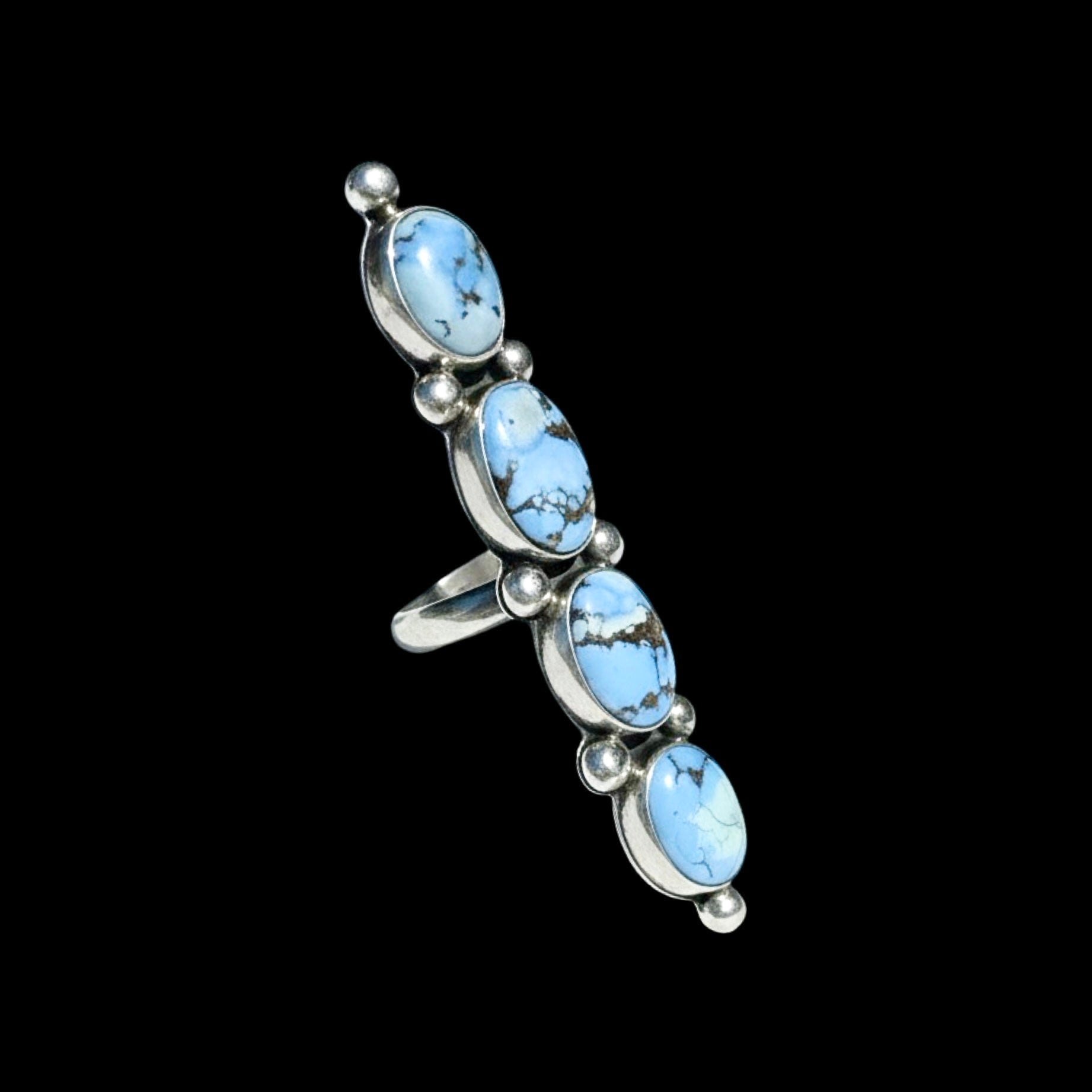 Golden Hills Turquoise ring handcrafted by Native American artist Jo Elias Draper