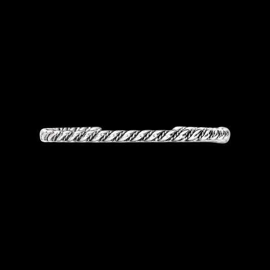 Sterling Stacker cuff handcrafted by Native American artist Leander Tahe