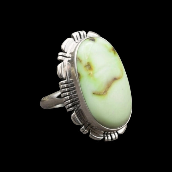Palomino ring handcrafted by Native American artist Artist “A”