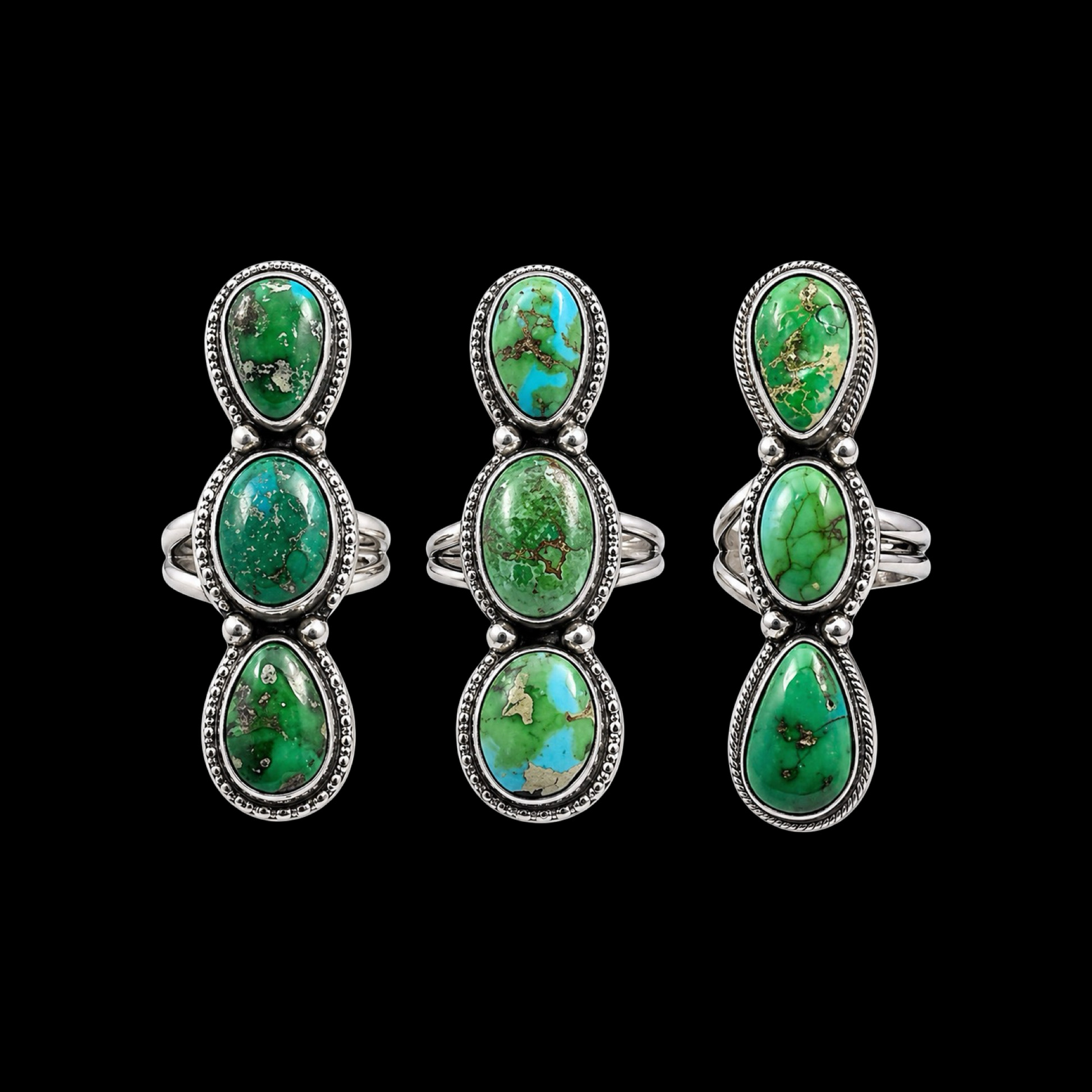 Sonoran Gold Turquoise ring handcrafted by Native American artist Scott Skeets