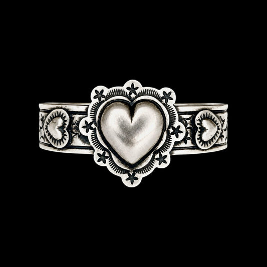 Sterling Silver cuff handcrafted by Native American artist Chris Etsitty