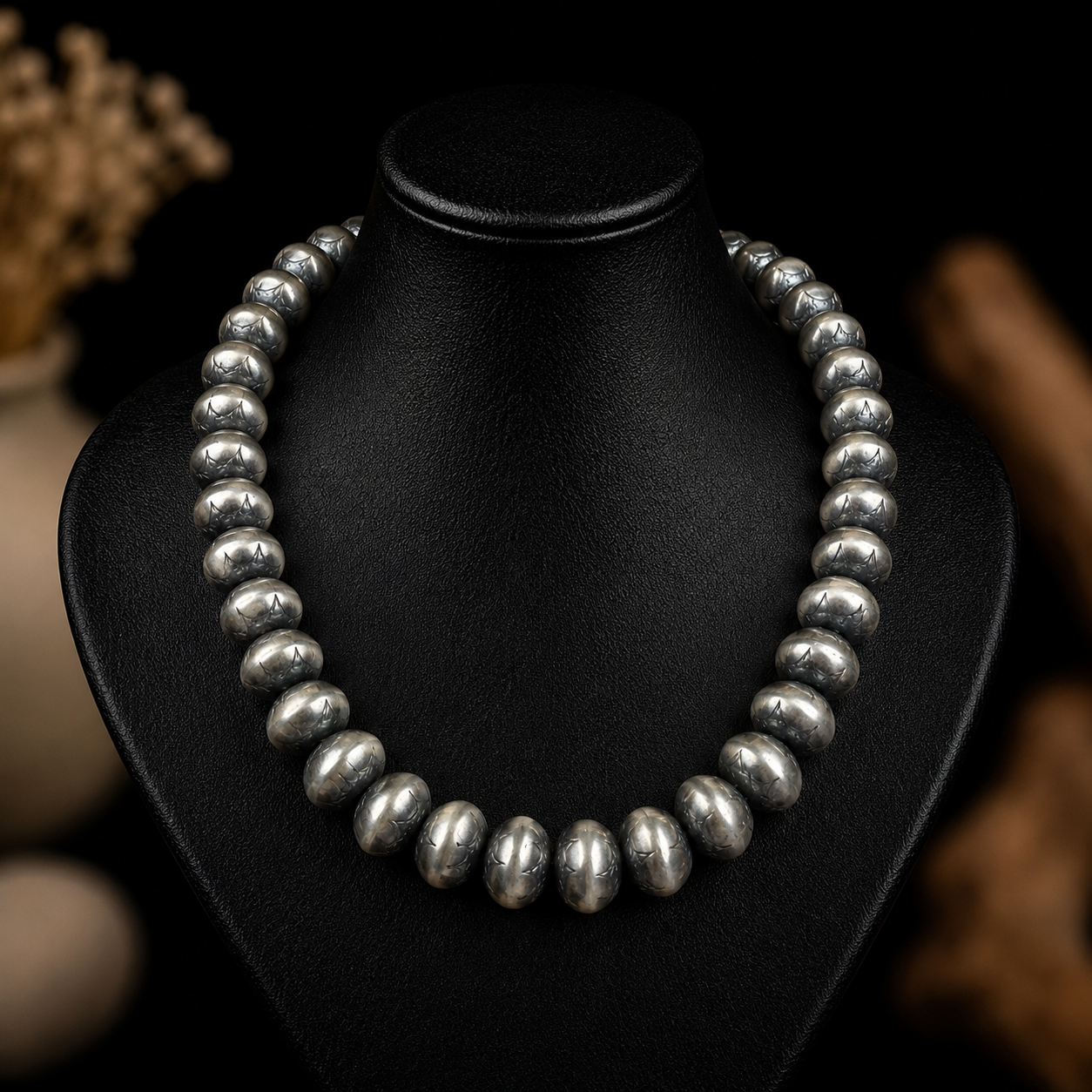 Handcrafted navajo pearls handcrafted by Native American artist Bryannen Halwood