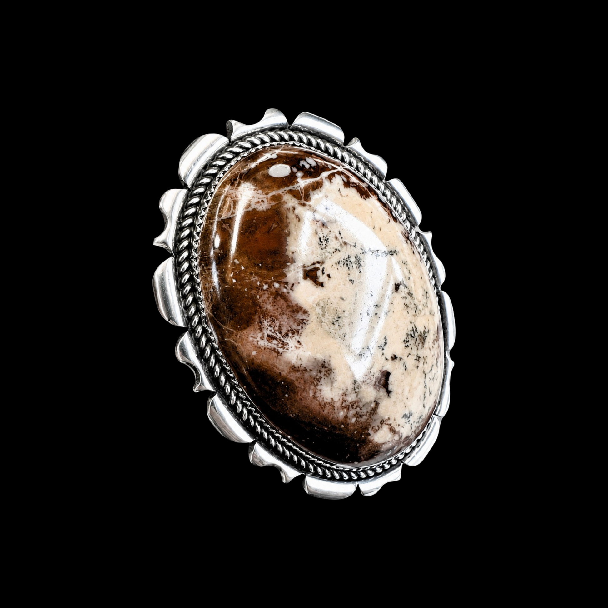 Wild Horse Jasper (Adjustable) ring handcrafted by Native American artist Marcus Chavez