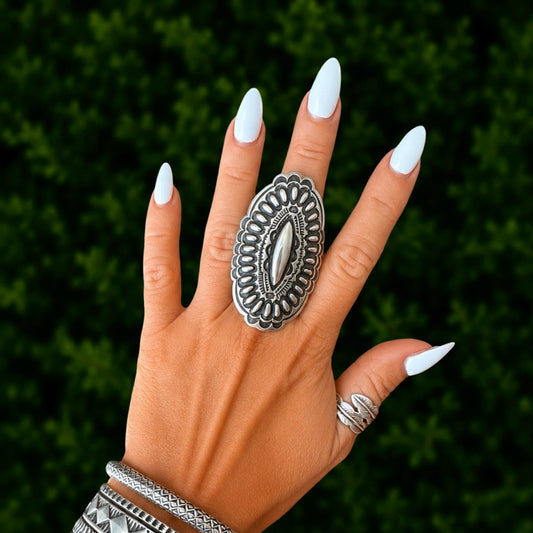 The Baril Barrel Ring (Adjustable) - Sterling Silver by Leander Tahe