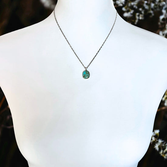 Kingman Turquoise pendant handcrafted by Native American artist Ronald Lee