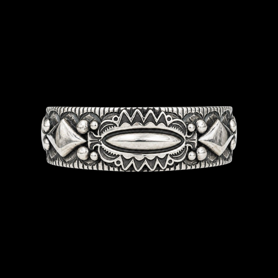 Sterling Silver cuff handcrafted by Native American artist Roland Dixon