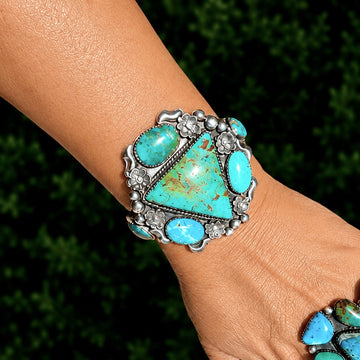 The Taos Cuff - Kingman Turquoise by Marcus Chavez