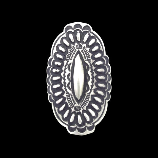 Sterling Silver ring handcrafted by Native American artist Leander Tahe