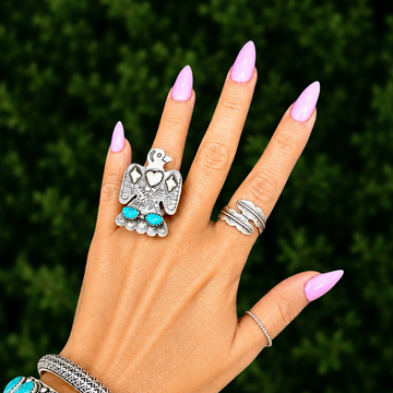 Kingman (Adjustable) ring handcrafted by Native American artist Tim Yazzie