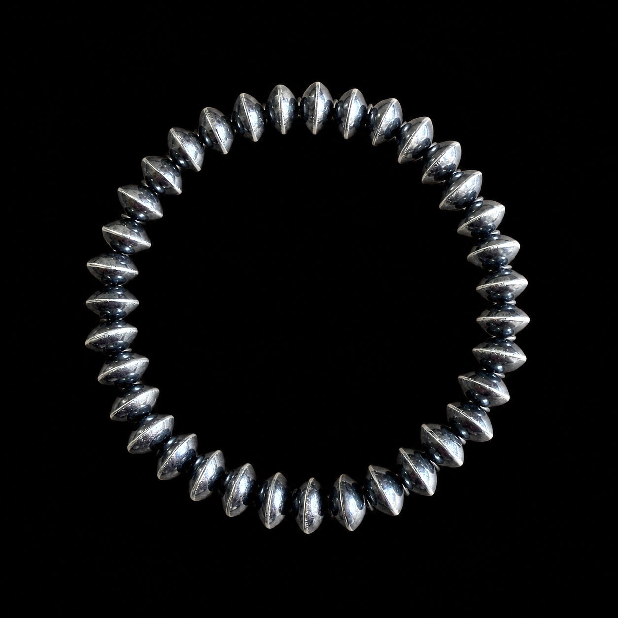 Sterling Silver Handcrafted navajo pearl bracelets handcrafted by Native American artist LaVina Dawes