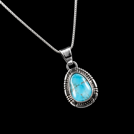 Dry Creek Turquoise necklace handcrafted by Native American artist Allen Lee