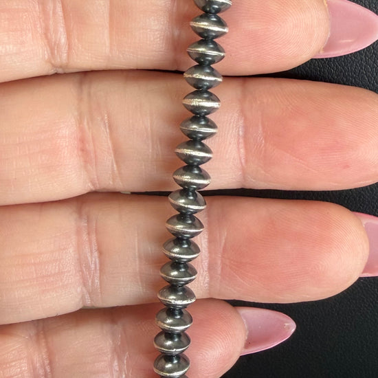 Sterling Silver Handcrafted navajo pearls handcrafted by Native American artist LaVina Dawes