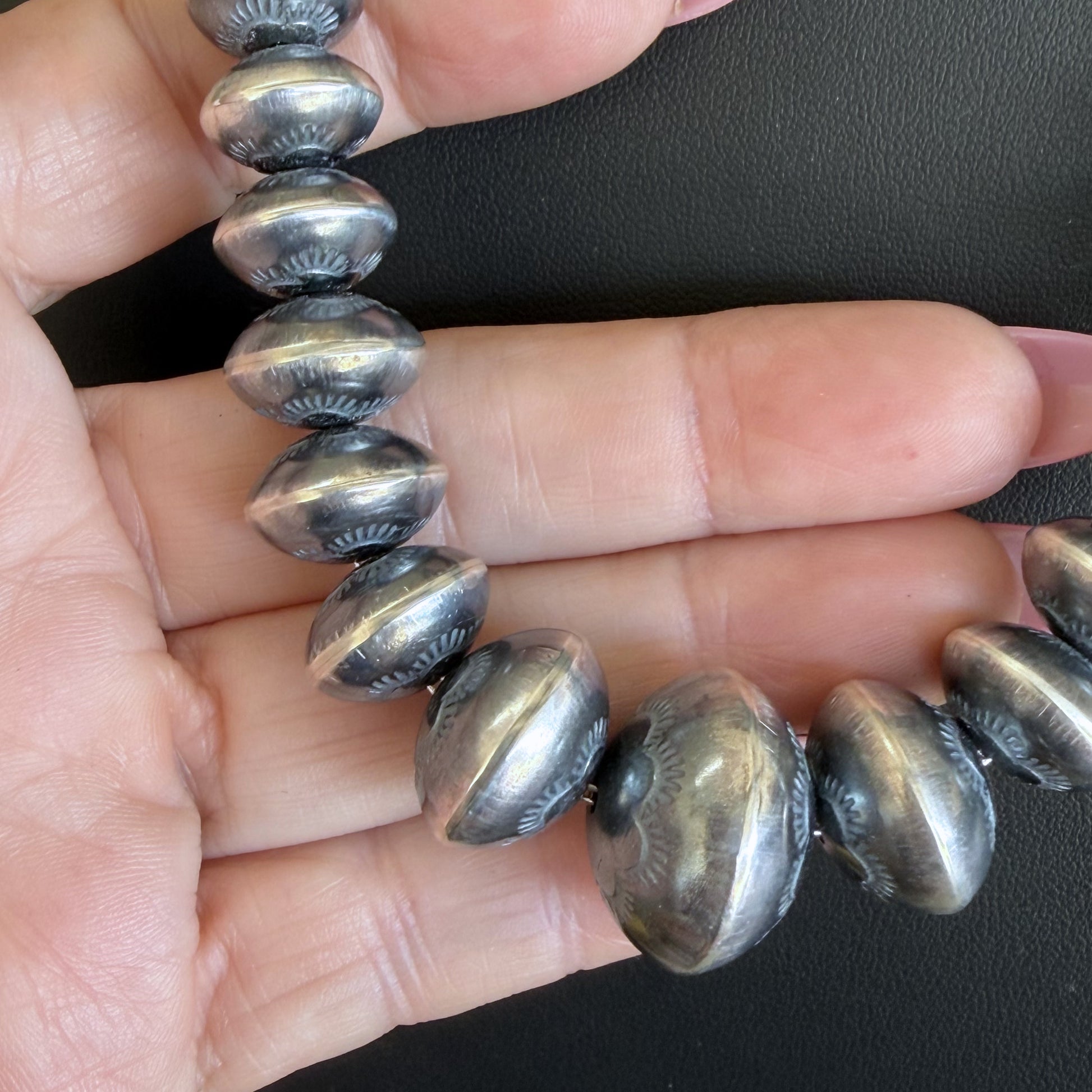 Handcrafted navajo pearls handcrafted by Native American artist Michelle Jameson