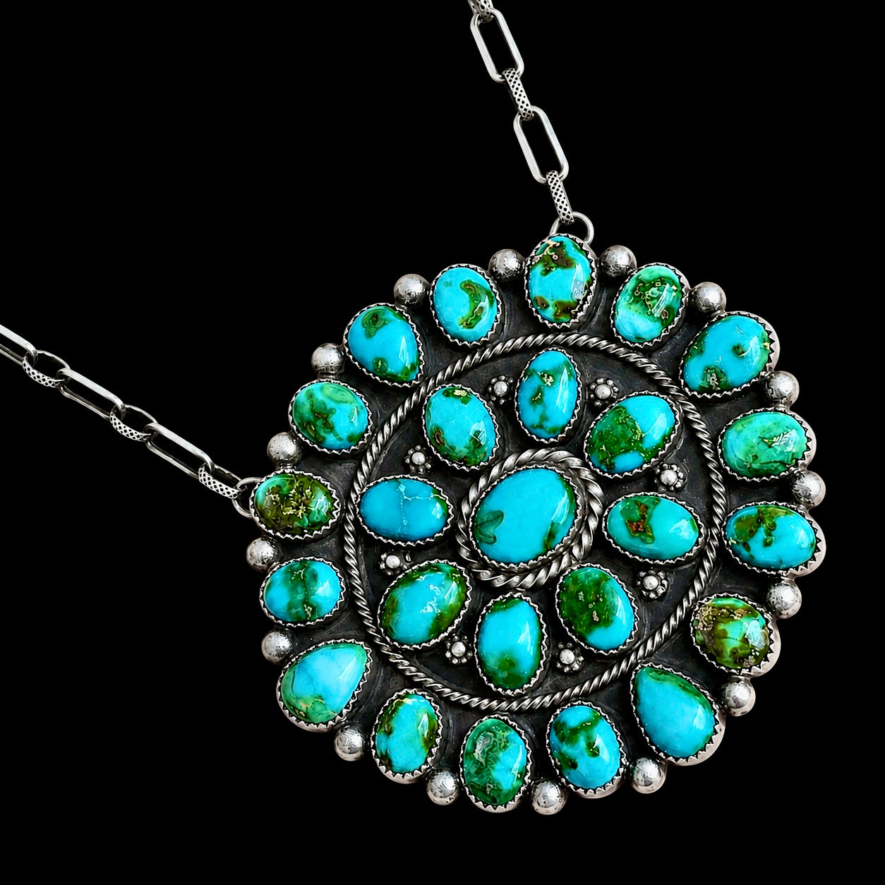 The Muse Necklace - Sonoran Gold Turquoise by Chris Etsitty