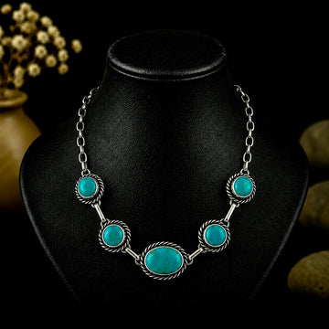 The Phoenix Choker - Kingman Turquoise by Augustine Largo