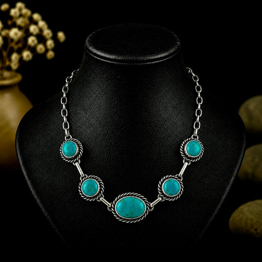 The Phoenix Choker - Kingman Turquoise by Augustine Largo