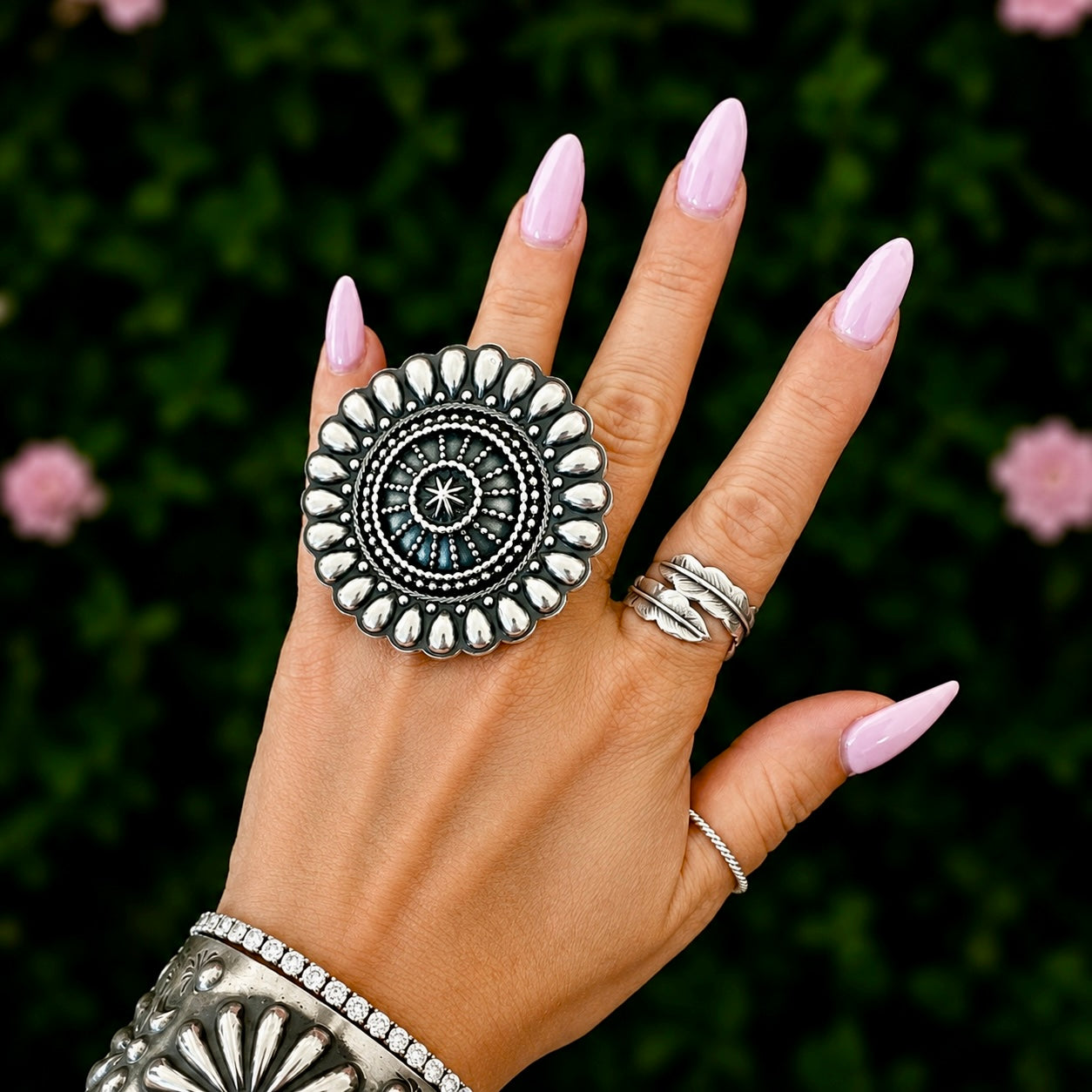 Sterling Silver ring handcrafted by Native American artist Tom Lewis