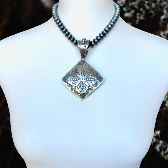 Sterling Silver pendant handcrafted by Native American artist Vincent Platero