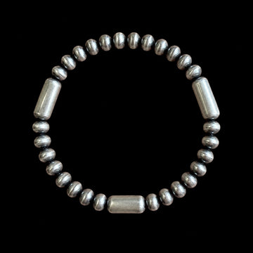 Sterling Silver Handcrafted navajo pearl bracelets handcrafted by Native American artist LaVina Dawes