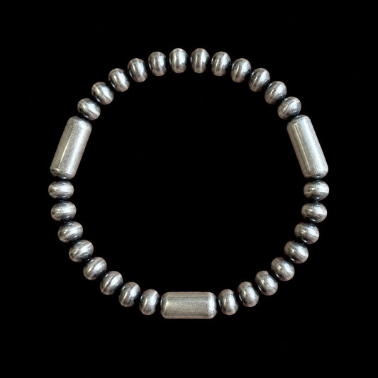 Sterling Silver Handcrafted navajo pearl bracelets handcrafted by Native American artist LaVina Dawes