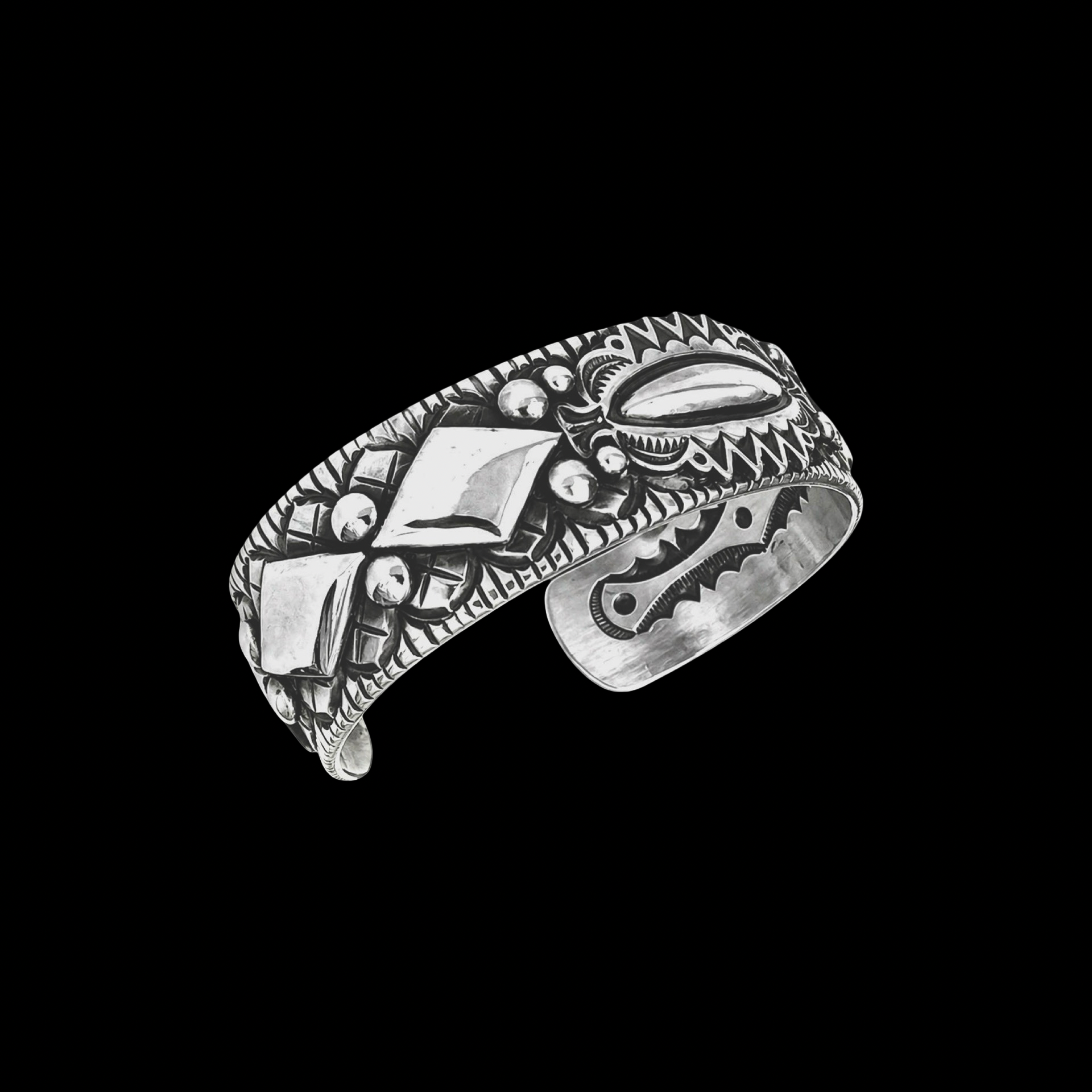 Sterling Silver cuff handcrafted by Native American artist Roland Dixon