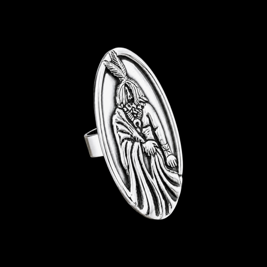Sterling Silver ring handcrafted by Native American artist Ryan Chee