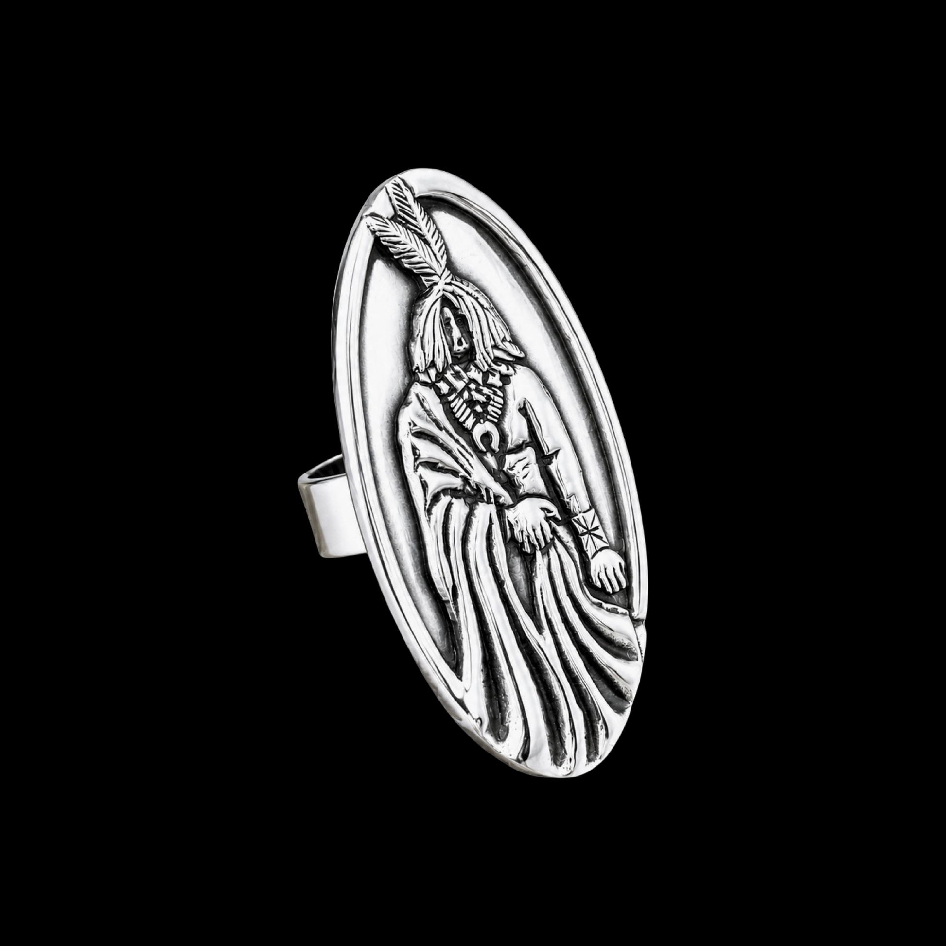 Sterling Silver ring handcrafted by Native American artist Ryan Chee