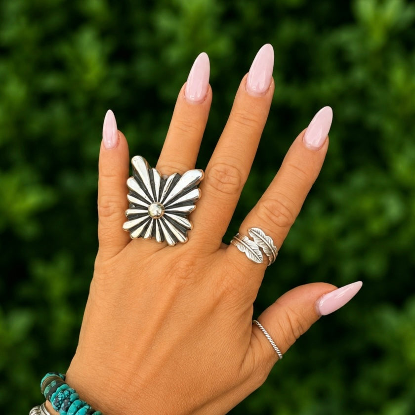 Sterling Silver ring handcrafted by Native American artist Ryan Chee